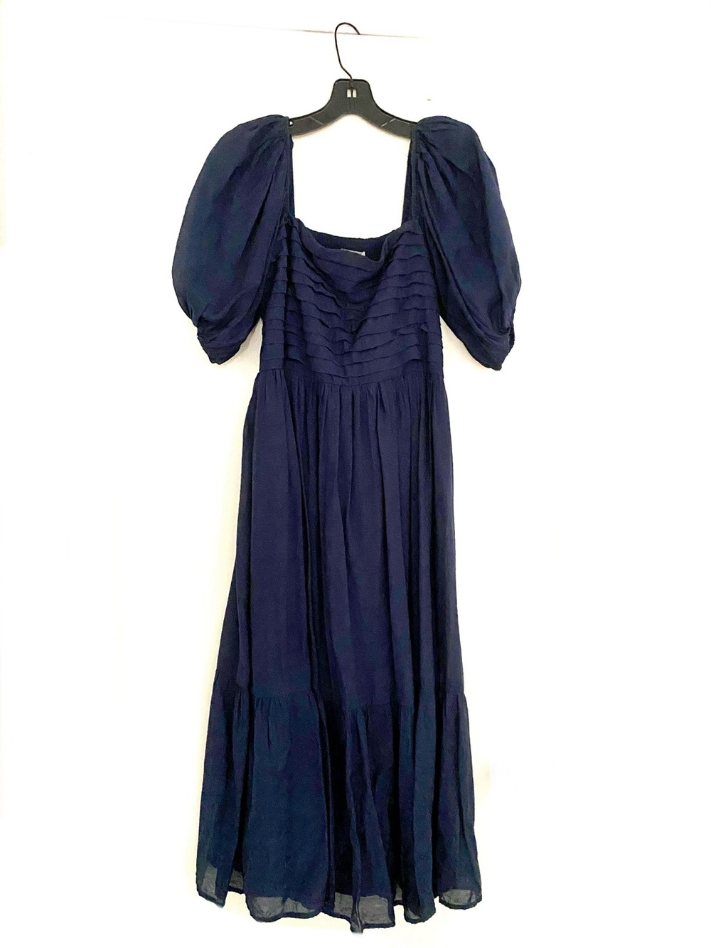 Abercrombie & Fitch Emerson Poplin Puff Sleeve Midi Dress - Picture 3 of 5